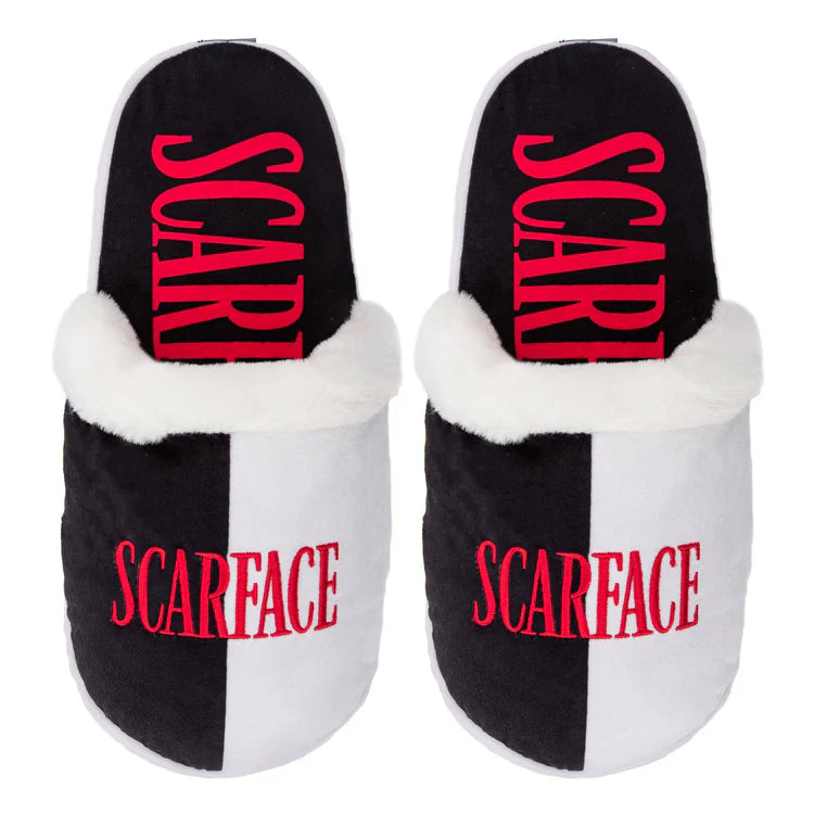 Scarface Fuzzy Slip-On Slippers-Large